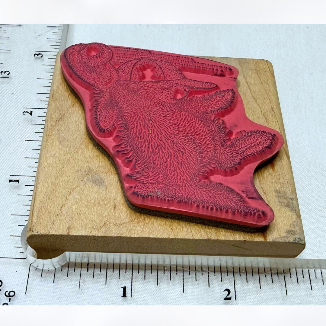 House Mouse GREAT CATCH Hoppers Baseball Bunny Rabbit Rubber Stamp