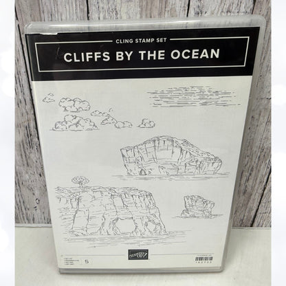 Stampin Up CLIFFS BY THE OCEAN Sea Seascape Rubber Stamps