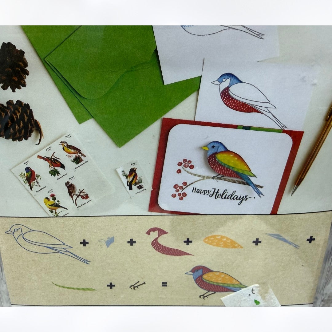 Hero Arts PARTRIDGE BIRD Color Layering Christmas Rubber Stamps
