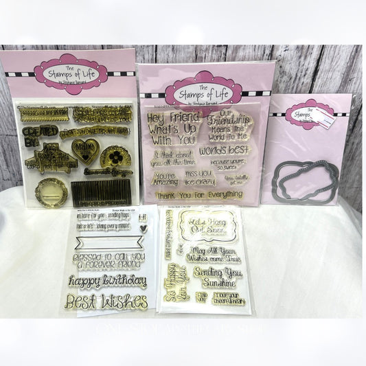 Stamps of Life CLUB KIT Happy Handmade Friends Sentiments Rubber Stamps