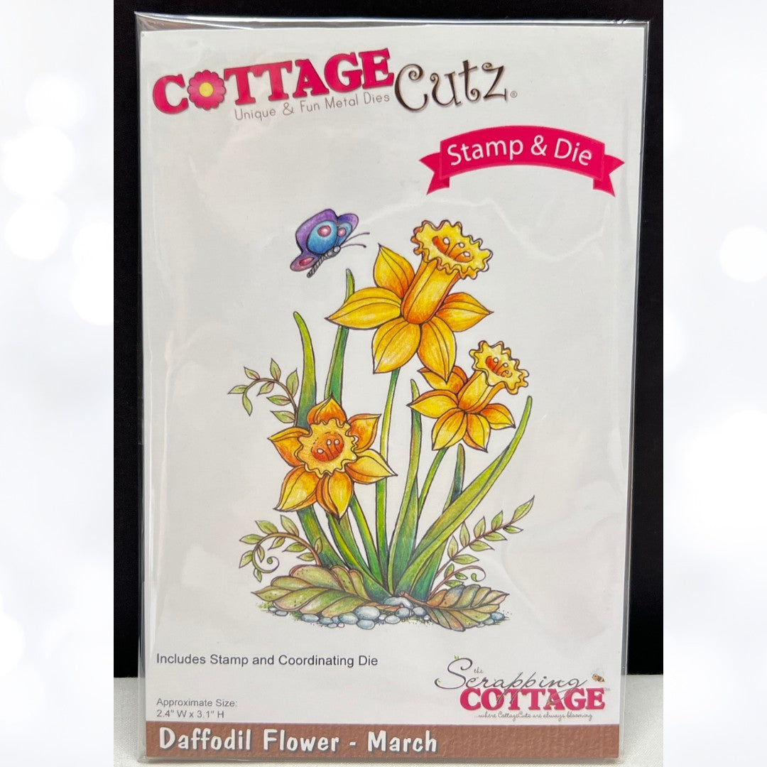 Cottage Cutz DAFFODIL FLOWER March Floral Flowers Rubber Stamp Die