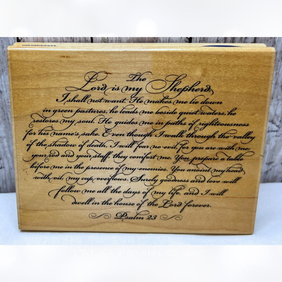 Stampabilities PSALM 23 Religious Prayer Verse Rubber Stamp