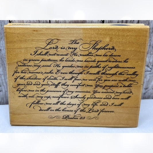 Stampabilities PSALM 23 Religious Prayer Verse Rubber Stamp