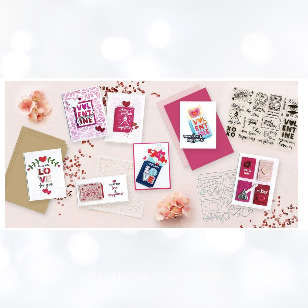 My Hero Arts Kit LOVE Valentines Day Aniversary Rubber Stamps Dies January 2023