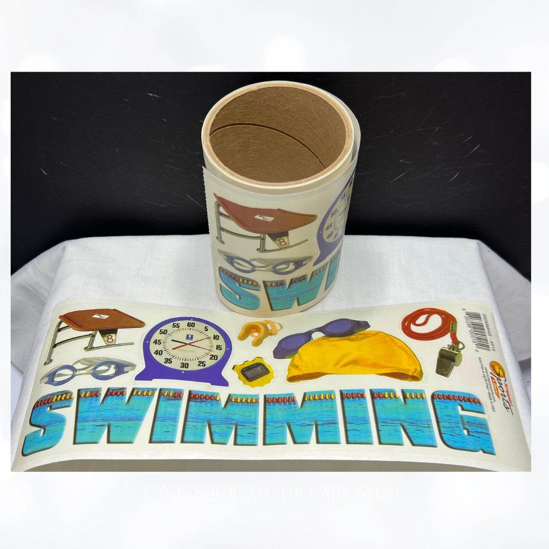 Scrappin Sports SWIMMING Swim Swimmers Scrapbook Stickers Rool Set of 6