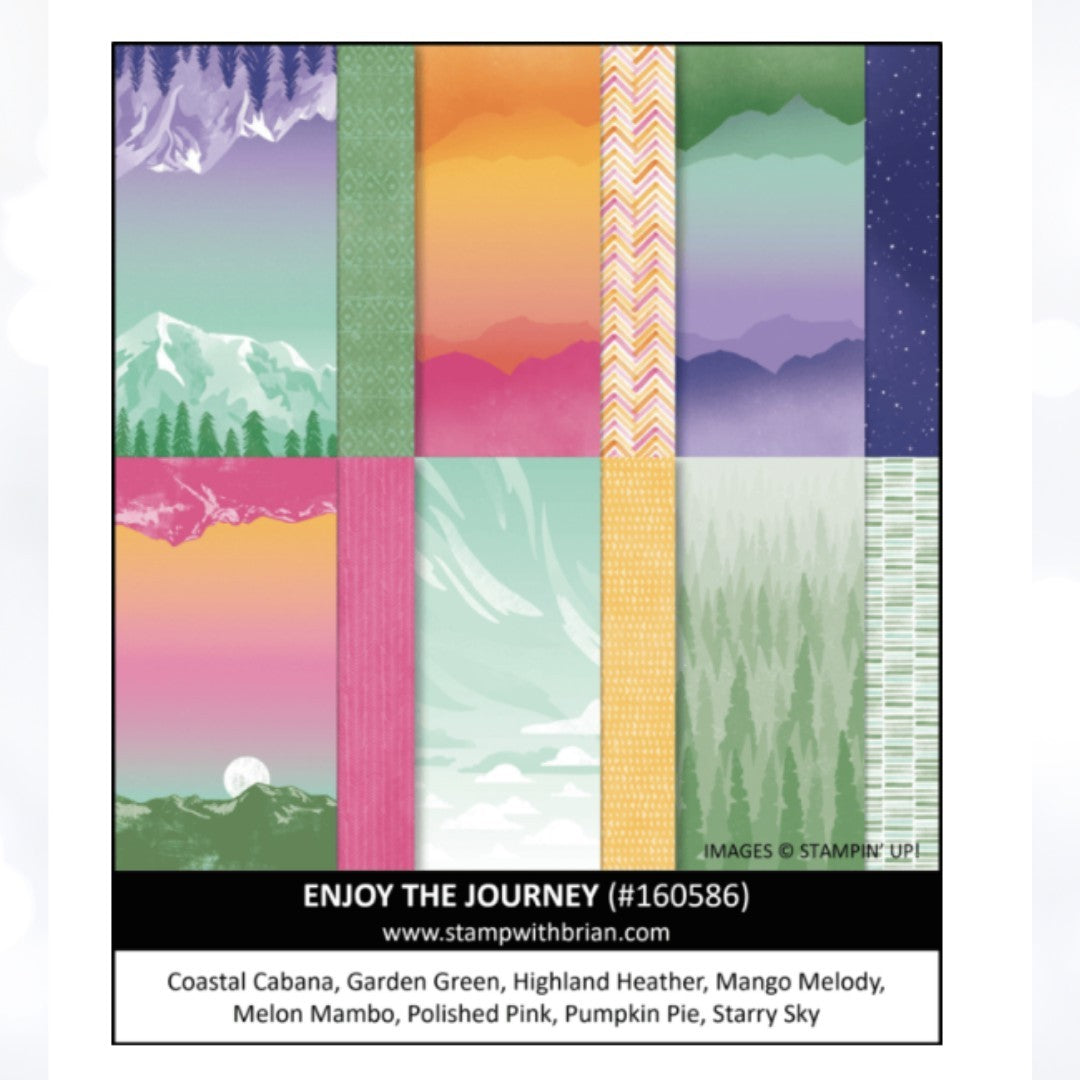 Stampin Up ENJOY THE JOURNEY 12x12 Cardstock DSP Paper 28 Sheets