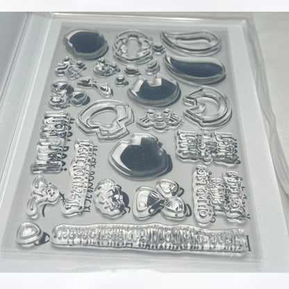 Stampin Up CUTEST HALLOWEEN Pumpkin Rubber Stamps