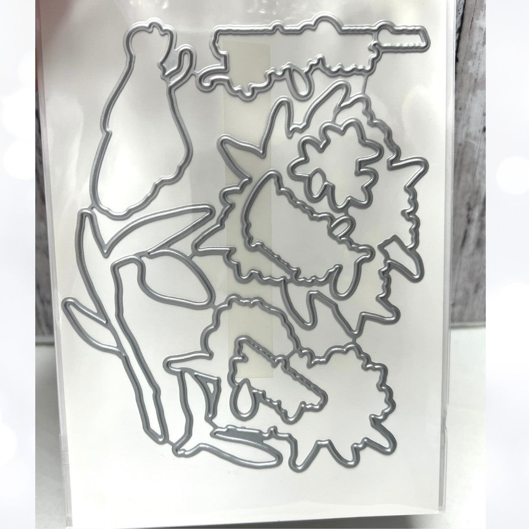 Hero Arts MONARCH & MILKWEED Butterflies Rubber Stamps Dies