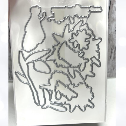 Hero Arts MONARCH & MILKWEED Butterflies Rubber Stamps Dies