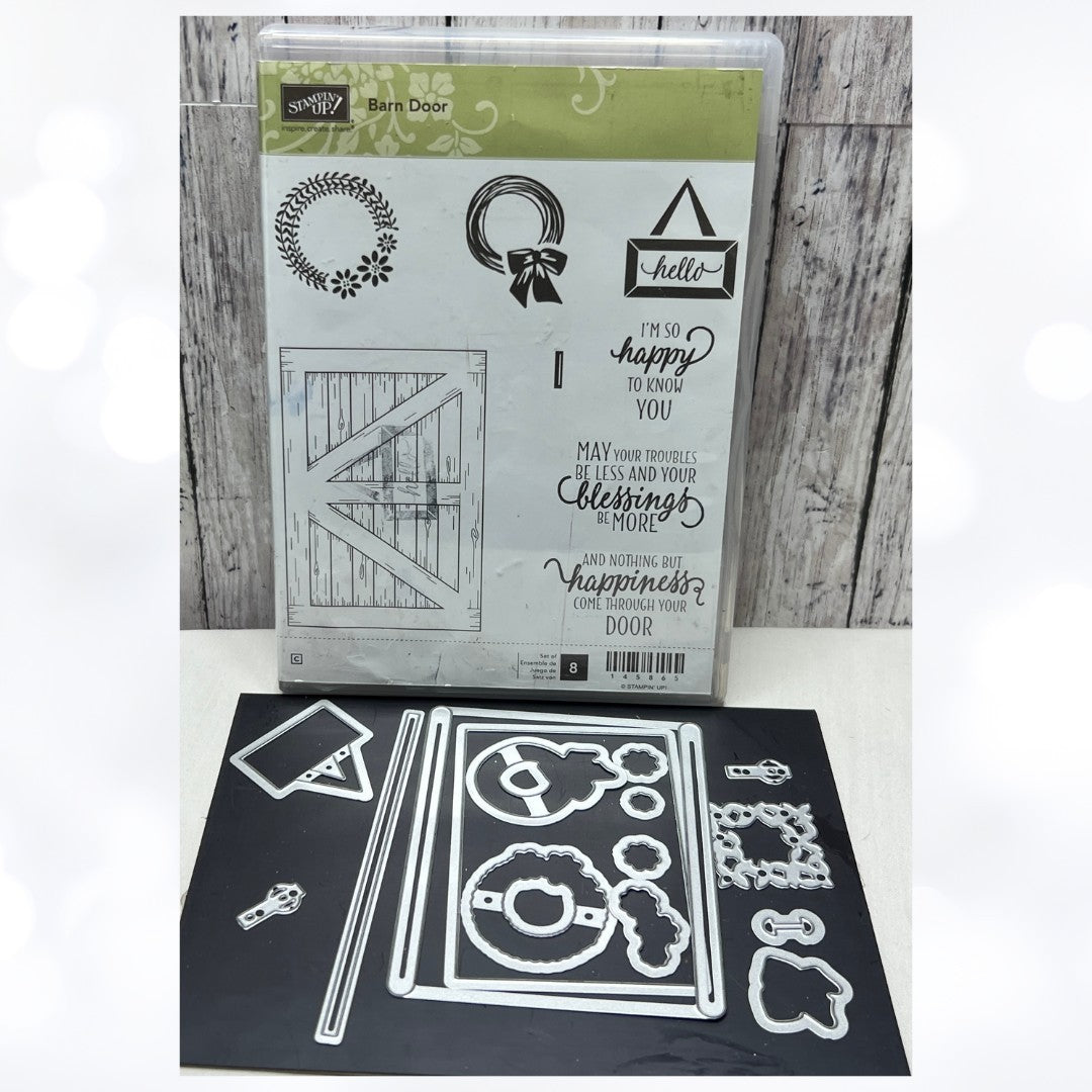 Stampin Up BARN DOOR & Sliding Door Framelits Rubber Stamps Dies