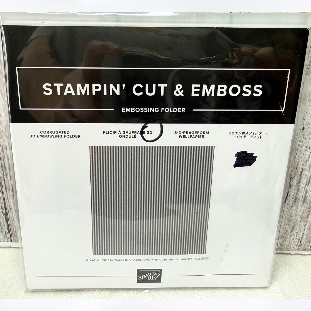 Stampin Up CORRUGATED 6x6 3D Embossing Folder