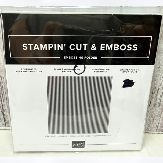 Stampin Up CORRUGATED 6x6 3D Embossing Folder