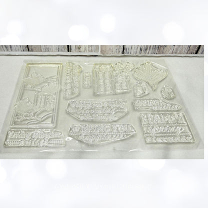 Papertrey Ink SPRING HILLS Village House Rubber Stamps