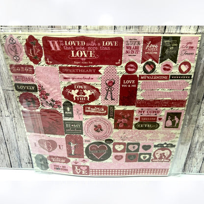 Authentique REJOICE & SMITTEN 12x12 Christmas Valentines Day Paper Cardstock Lot
