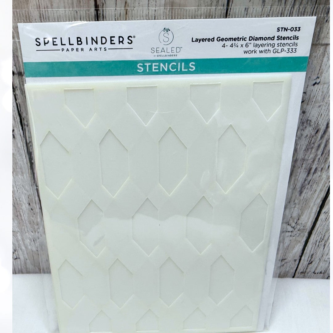 Spellbinders HELLO BLOOMS Snowflake Ornaments Diamonds Layering Stencils Lot 