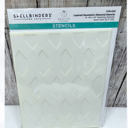 Spellbinders HELLO BLOOMS Snowflake Ornaments Diamonds Layering Stencils Lot 