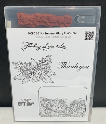 Heartfelt Creations SUMMER GLORY Flowers Floral HCPC-3614 Cling Rubber Stamps 