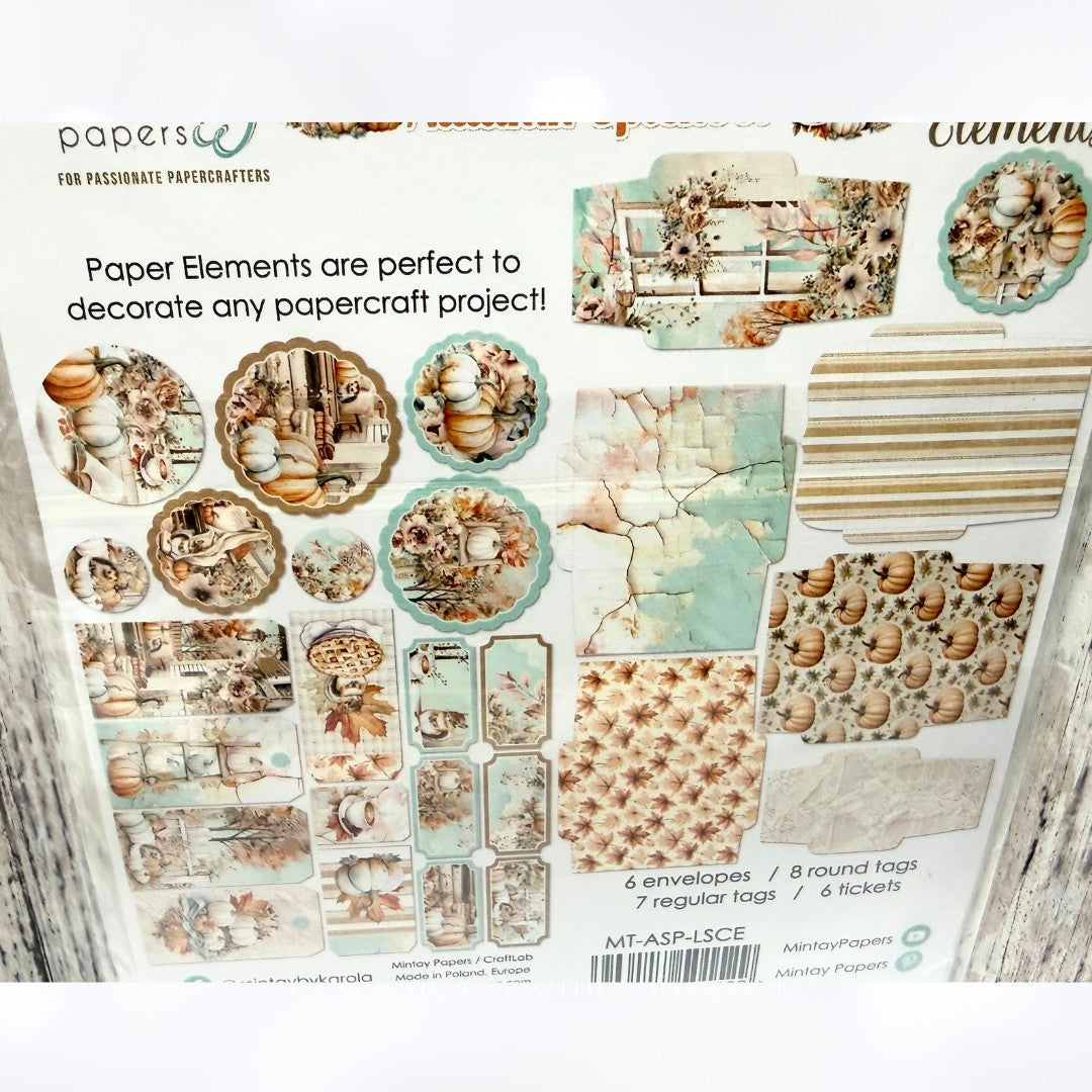 Mintay AUTUMN SPLENDOR Fall Cardstock Paper Stickers Die Cuts Kit
