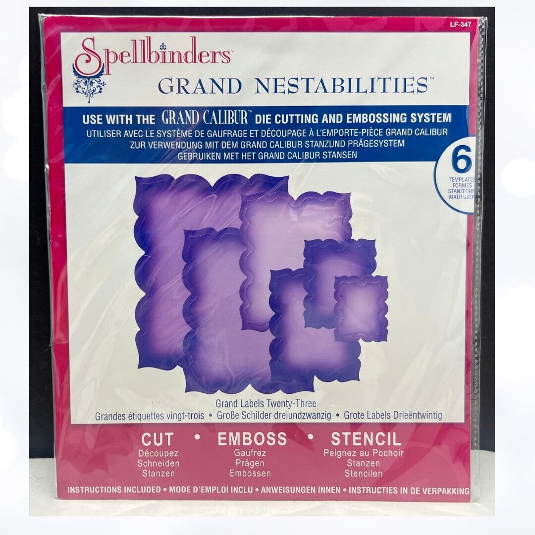 Spellbinders Grand LABELS TWENTY-THREE 23 Frames Nestabilities Dies