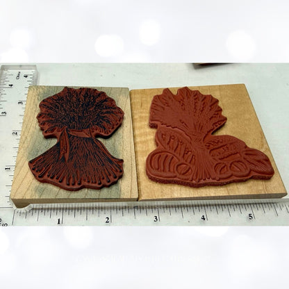 WHEAT Fall Autumn Rubber Stamps Lot of 3