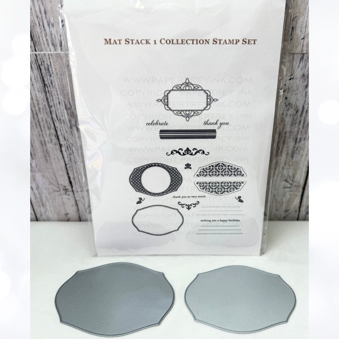 Papertrey Ink MAT STACK 1 Frames Collection Rubber Stamps Dies