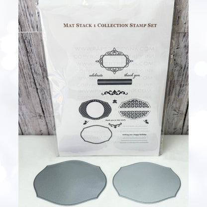 Papertrey Ink MAT STACK 1 Frames Collection Rubber Stamps Dies