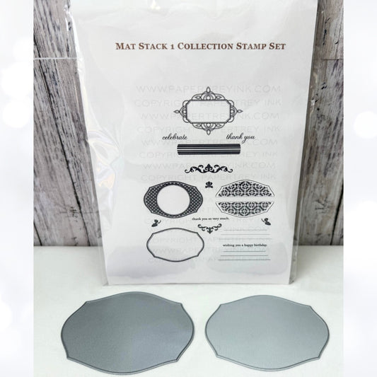 Papertrey Ink MAT STACK 1 Frames Collection Rubber Stamps Dies
