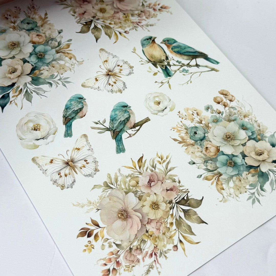 Mintay WINGED MELODIES Birds 12x12 6x8 Paper Die Cuts Collection