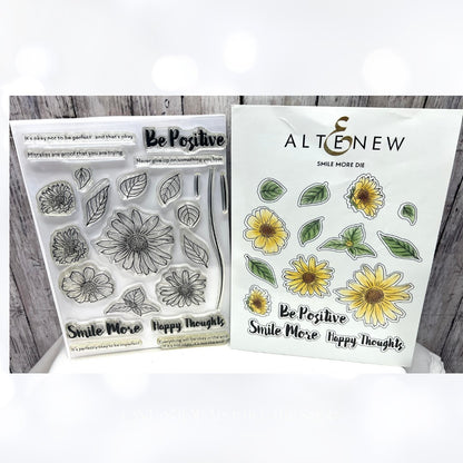 Altenew SMILE MORE Flowers Floral 6x8 Rubber Stamps Dies