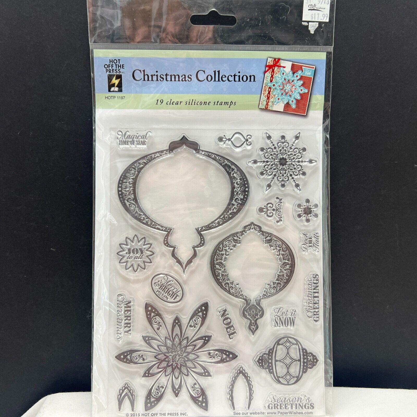 Hot Off the Press CHRISTMAS COLLECTION Ornaments Holiday Snowflake Rubber Stamps