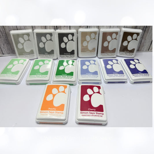 Simon Says Stamp INK PADS Pawsitively Saturated Dye Stamp Pads Lot of 17