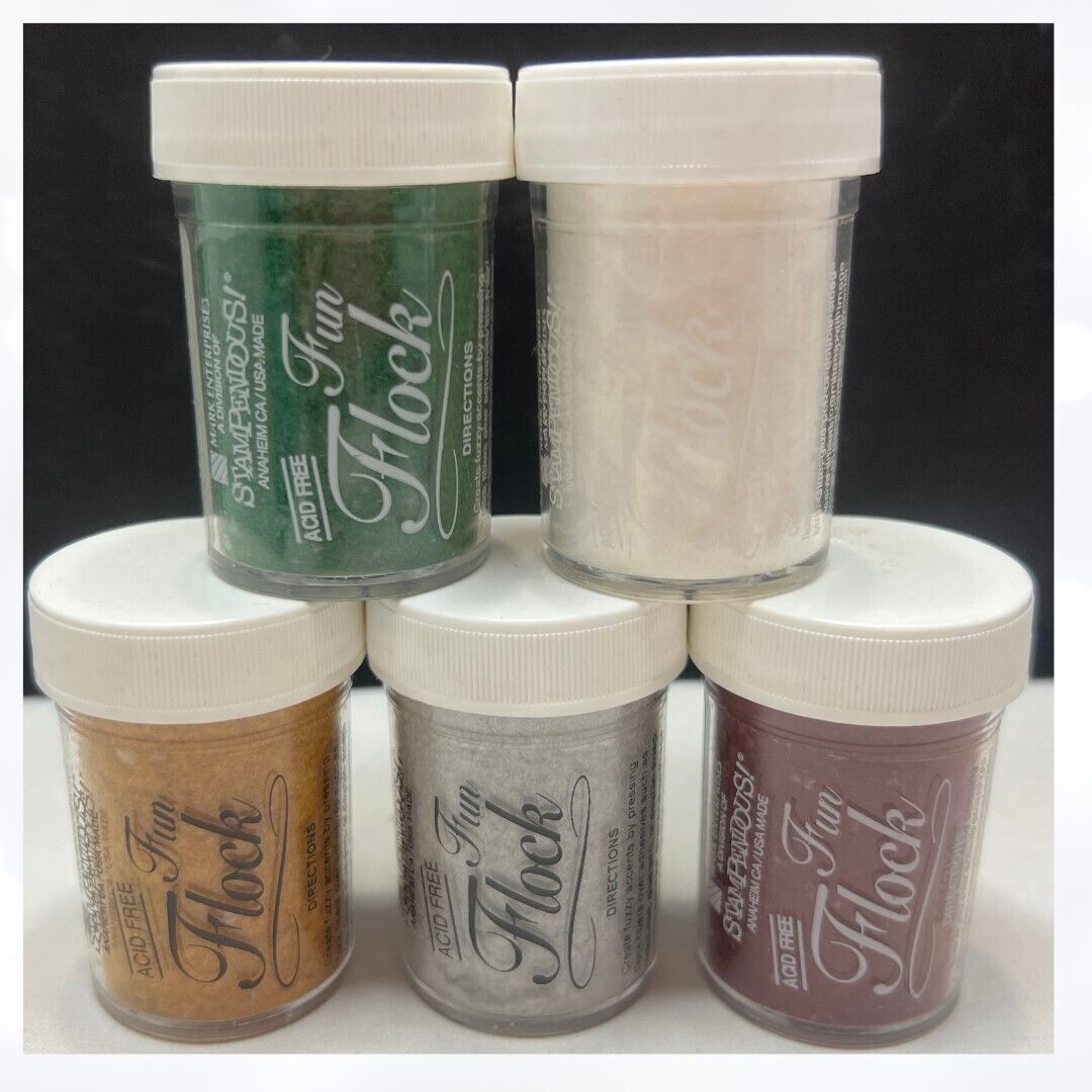 Stampendous FUN FLOCK Flocking Powders 1oz Lot of 5