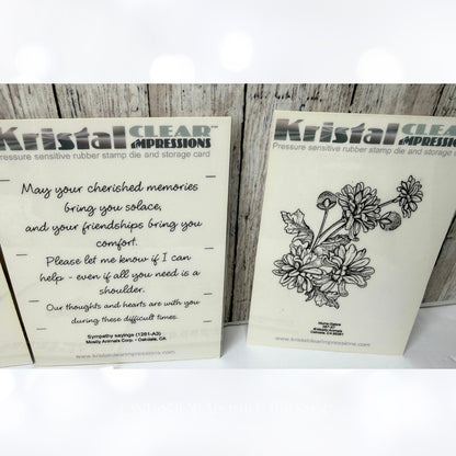Kristal Clear Impressions SEA OCEAN Flowers Fish Unmounted Red Rubber Stamps Lot