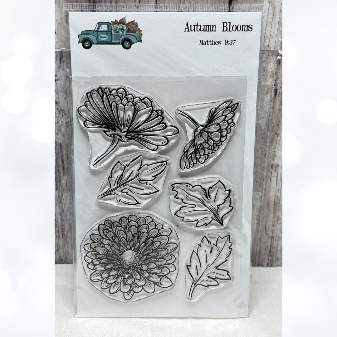 By the Well 4 God AUTUMN BLOOMS Leaves Fall Bible Journaling Rubber Stamps