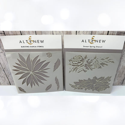Altenew Watercolor Bouquet Floral Garden Spring Layering Stencils Lot of 4