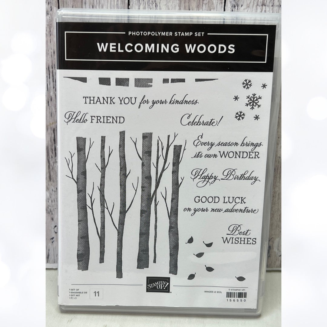 Stampin Up WELCOMING WOODS Christmas Trees Rubber Stamps