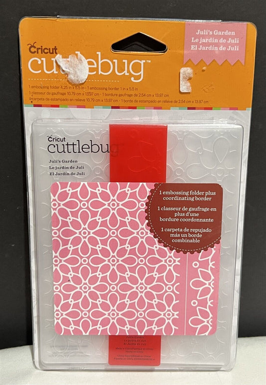 Anna Griffin JULI'S GARDEN Flowers Cuttlebug Embossing Folder Rare