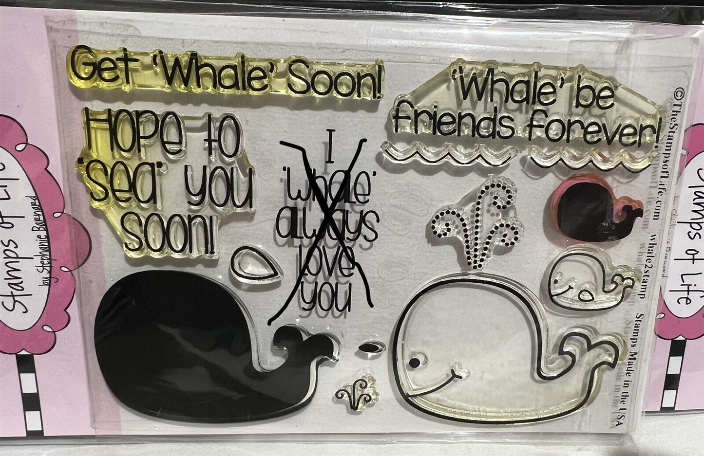 Stamps of Life BIRD CAGE Whale Ocean Sea Rubber Stamps Sets AS IS**