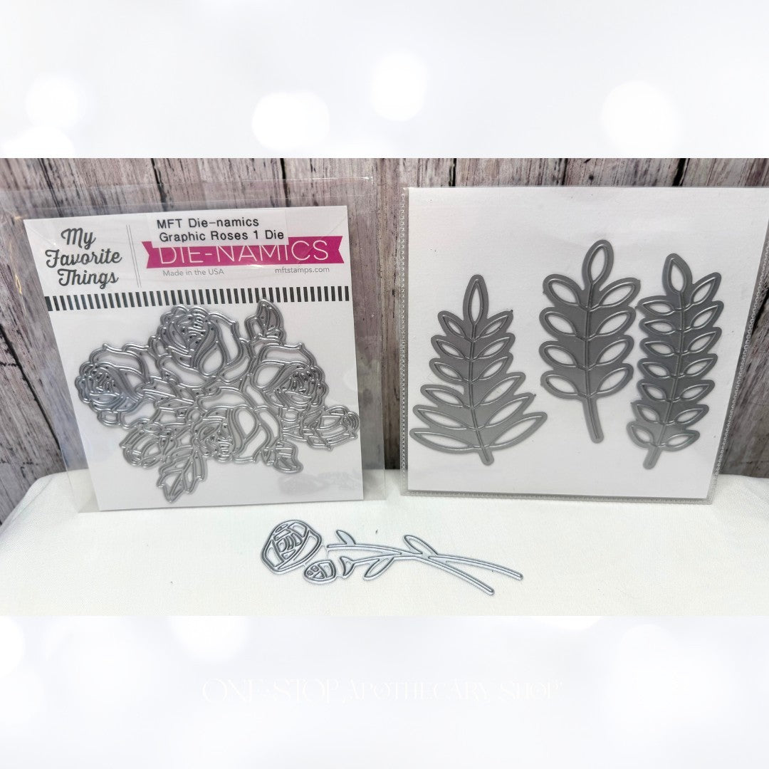 My Favorite Things BOLD GREENERY Graphic Roses in Bloom Flowers Dies