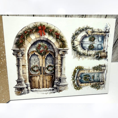 Mintay MERRY & JOY Christmas x8 Paper Cardstock Stickers Die Cuts Kit