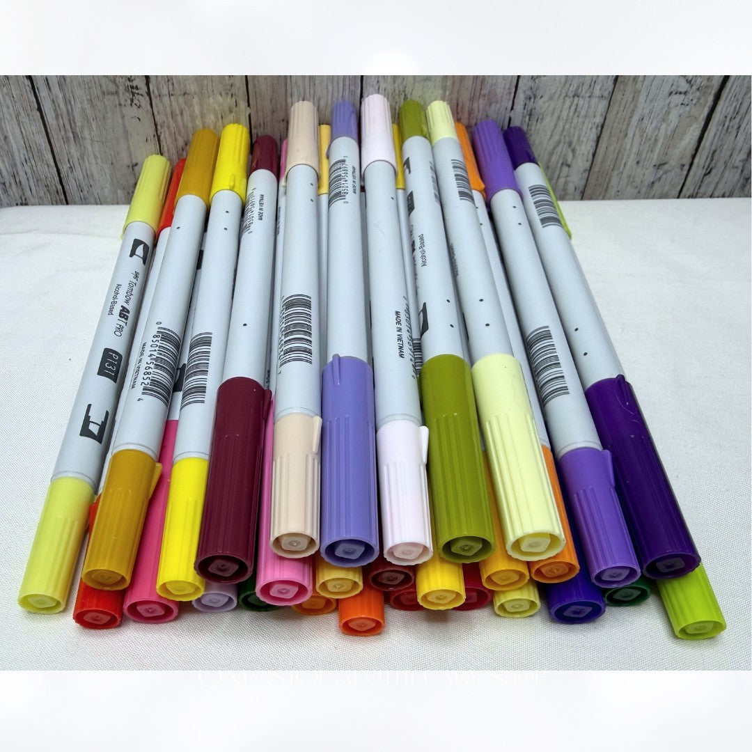 Tombow ABT PRO Alcohol Art Craft Markers Brush Chisel Tips Lot of 29