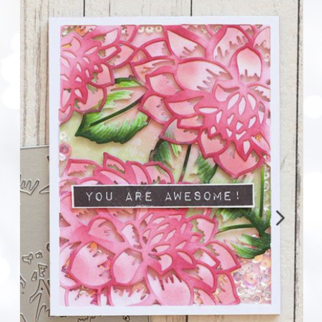 Altenew LAYERED FLORAL Flower Cover Plates Background Dies A & B