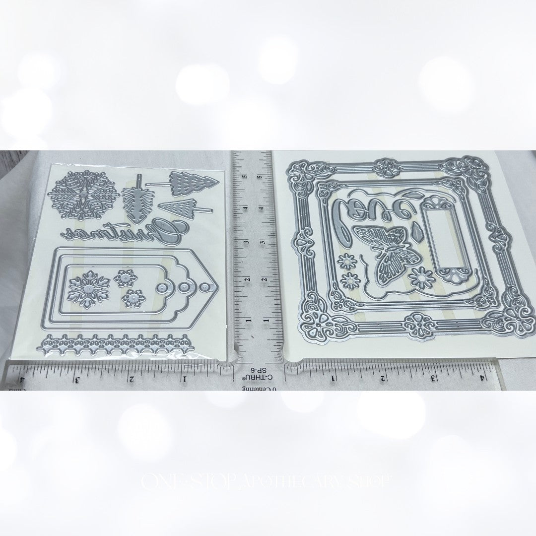 Crafters Companion BUTTERFLY HEARTS Love Borders Dies Lot