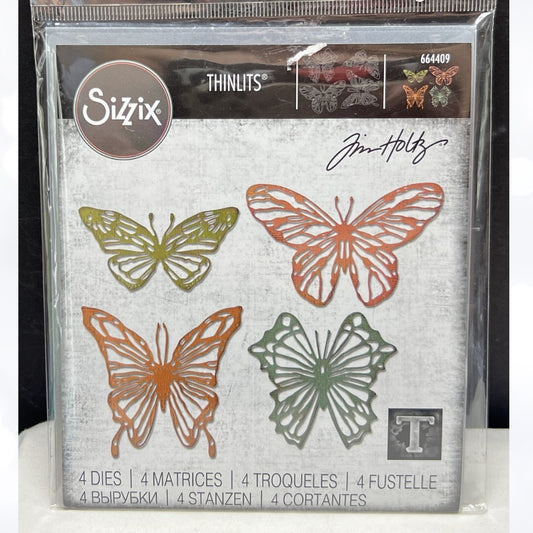 Tim Holtz SCRIBBLY BUTTERFLIES 664409 Butterfly Thinlits Dies
