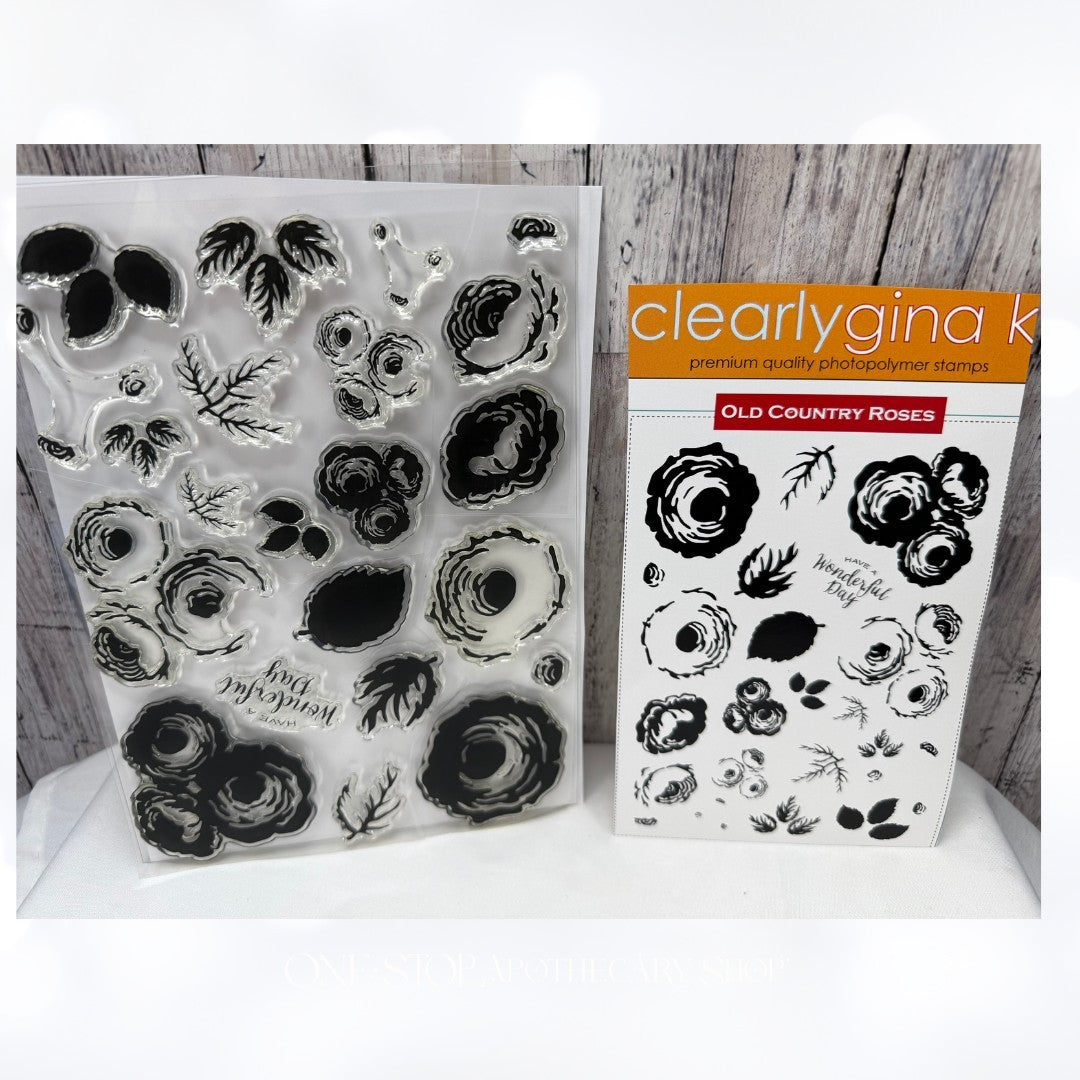 Gina K Designs OLD COUNTRY ROSES Flowers Floral Rubber Stamps