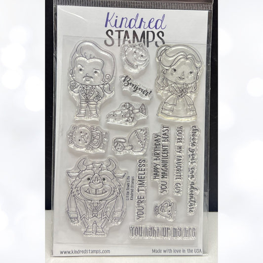 Kindred Stamps LITTLE TOWN LIFE Beauty & The Beast Belle Princess Rubber Stamps