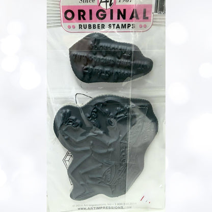 Art Impressions LOVE CHOCOLATE Girlfriends Valentines Friends Rubber Stamps