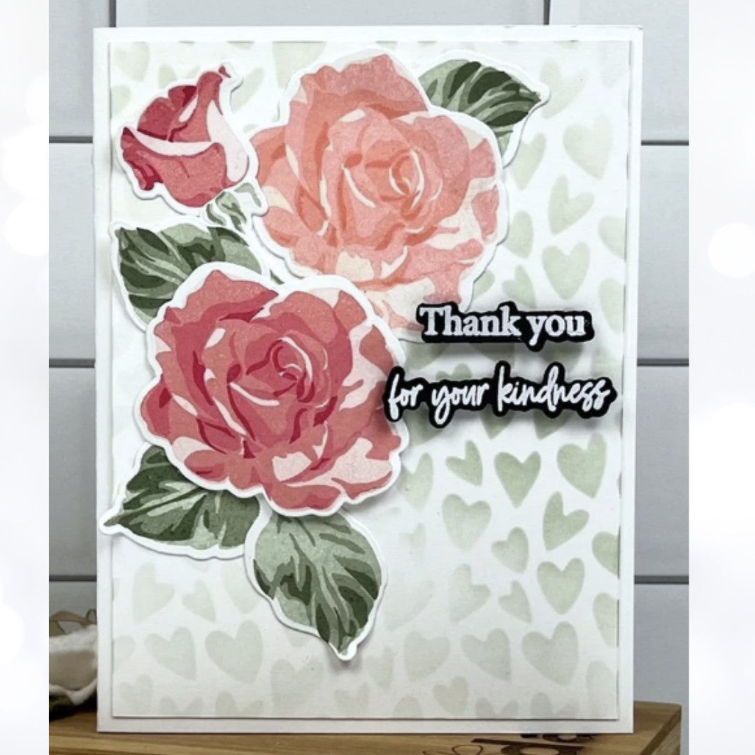 Honey Bee Stamps ANTIQUE LAYERING ROSES Flowers Floral Layering Rubber Stamps