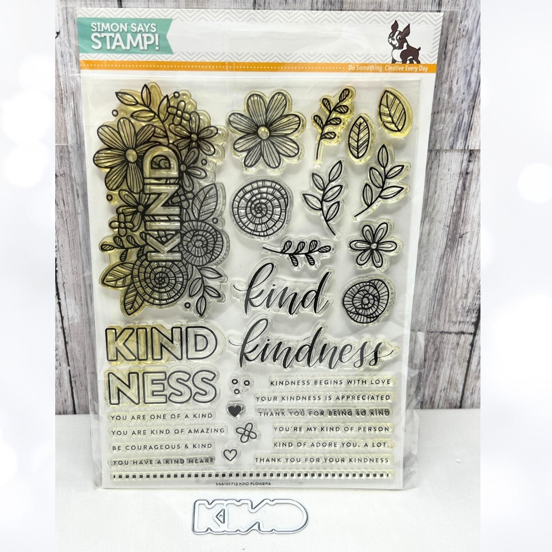 Simon Says Stamp KIND FLOWERS Floral Kindness 6x8 Rubber Stamps