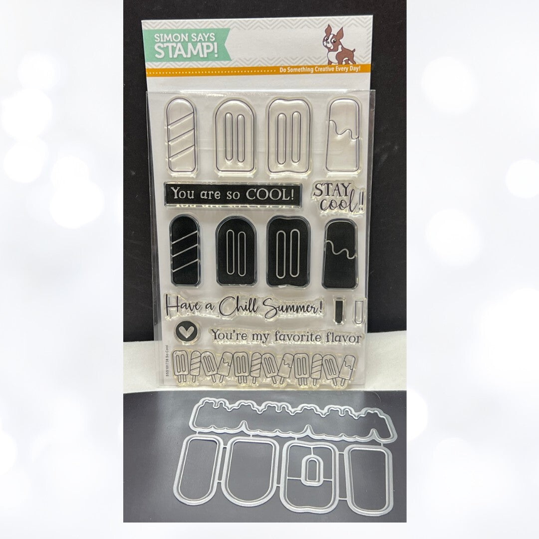 Simon Says Stamp SO COOL Popsicle Summer Rubber Stamps Dies